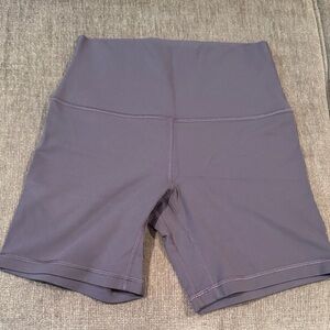 Lululemon Align Gray/Lavender Bike Shorts 6” Sz 6 NWOT
